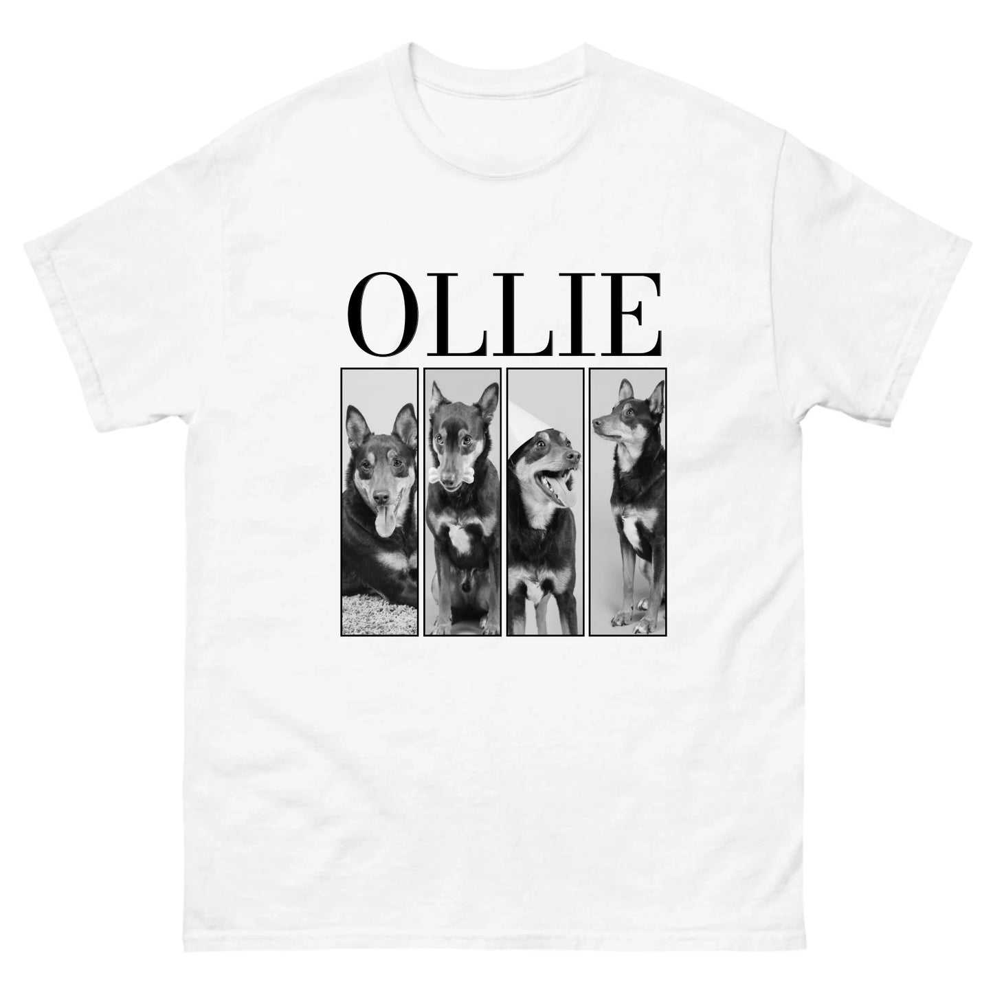 Gepersonaliseerd T-shirt - Zwartwit foto's en naam