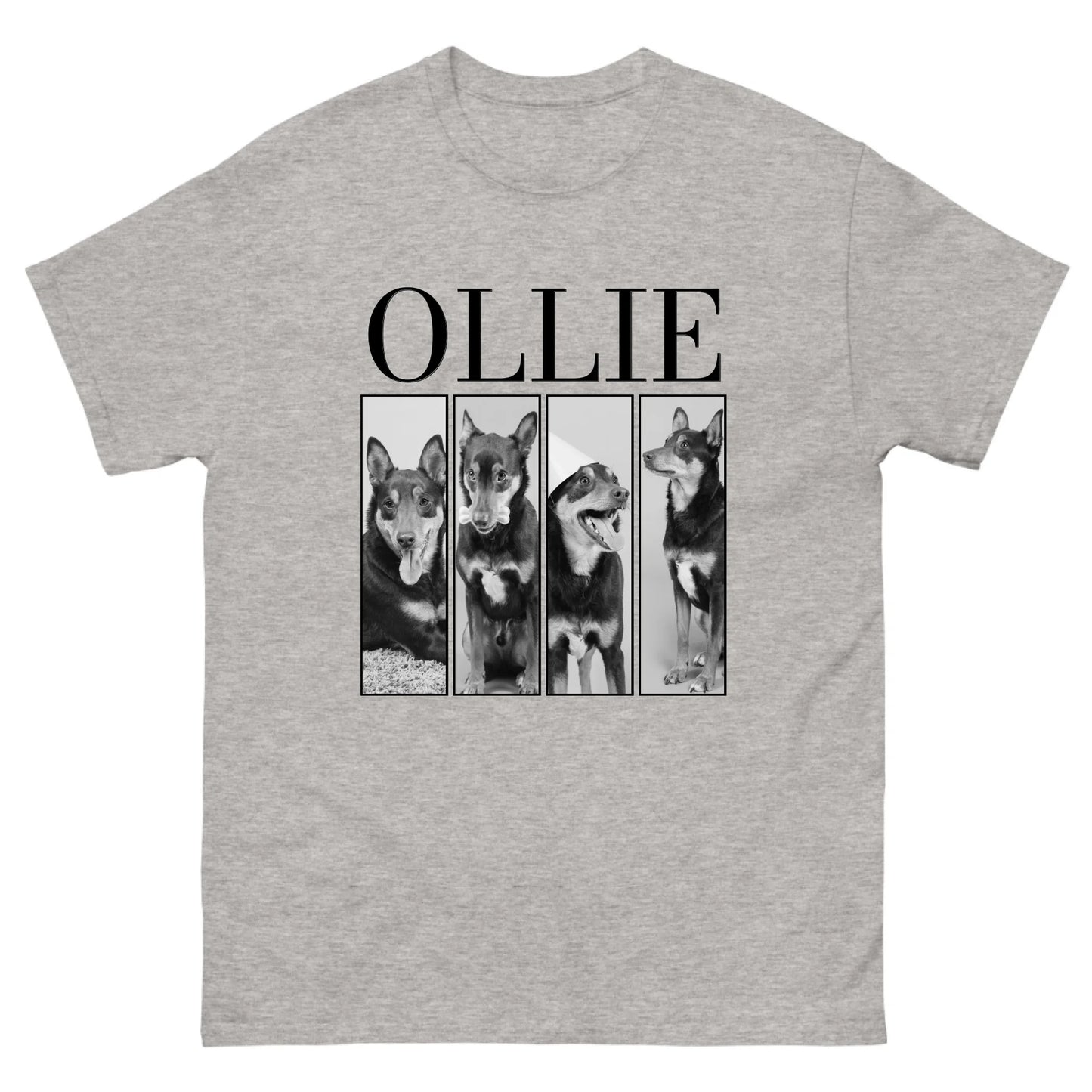 Gepersonaliseerd T-shirt - Zwartwit foto's en naam