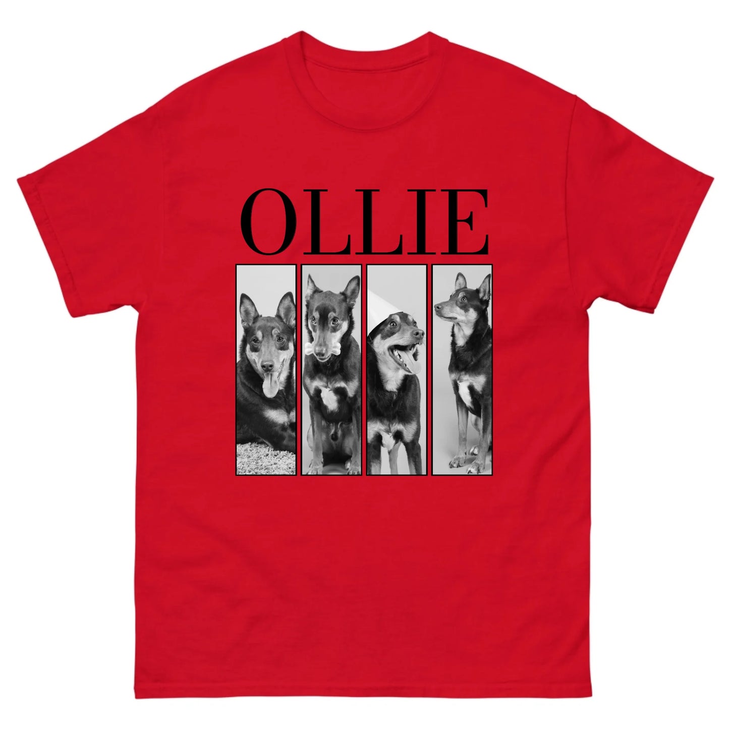 Gepersonaliseerd T-shirt - Zwartwit foto's en naam