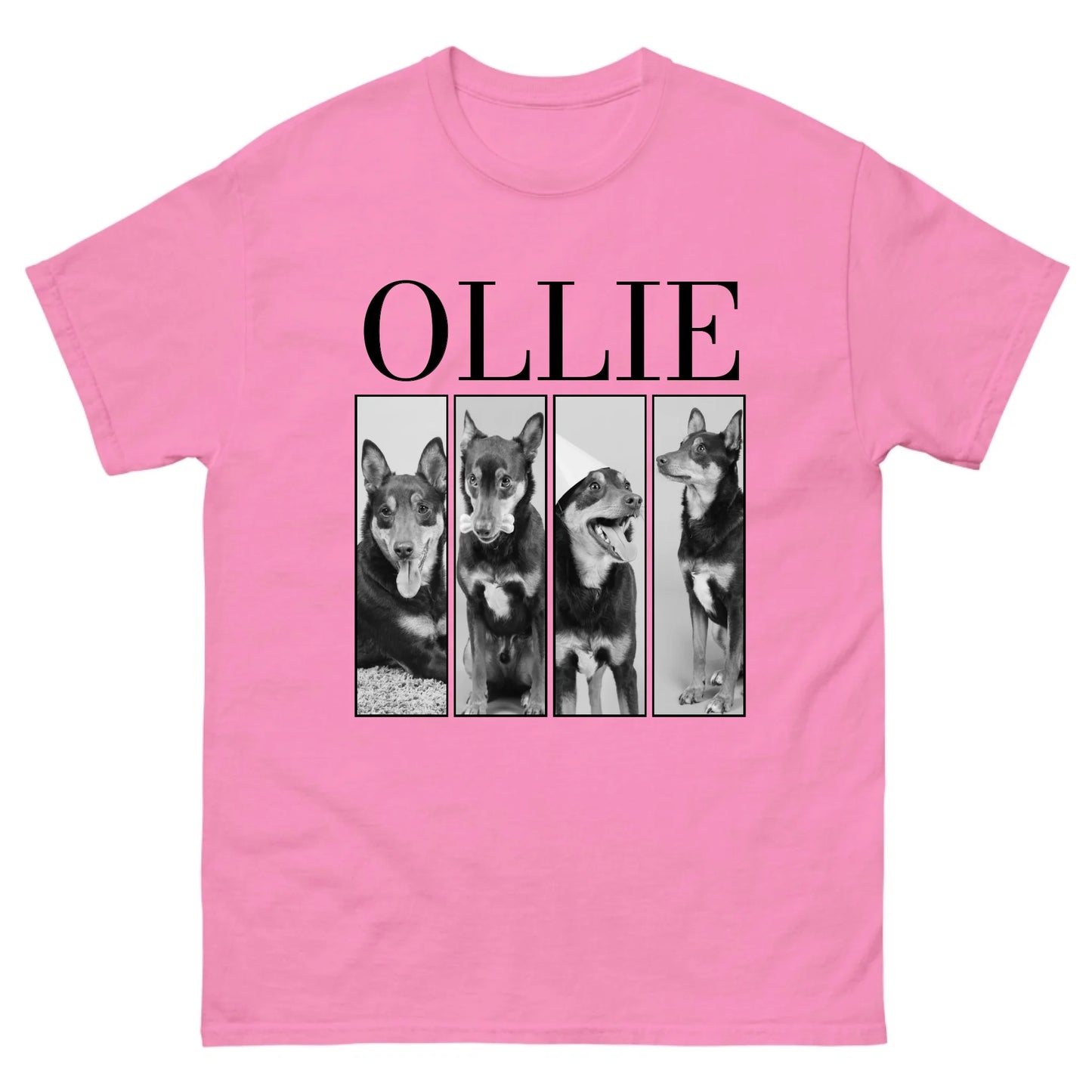 Gepersonaliseerd T-shirt - Zwartwit foto's en naam