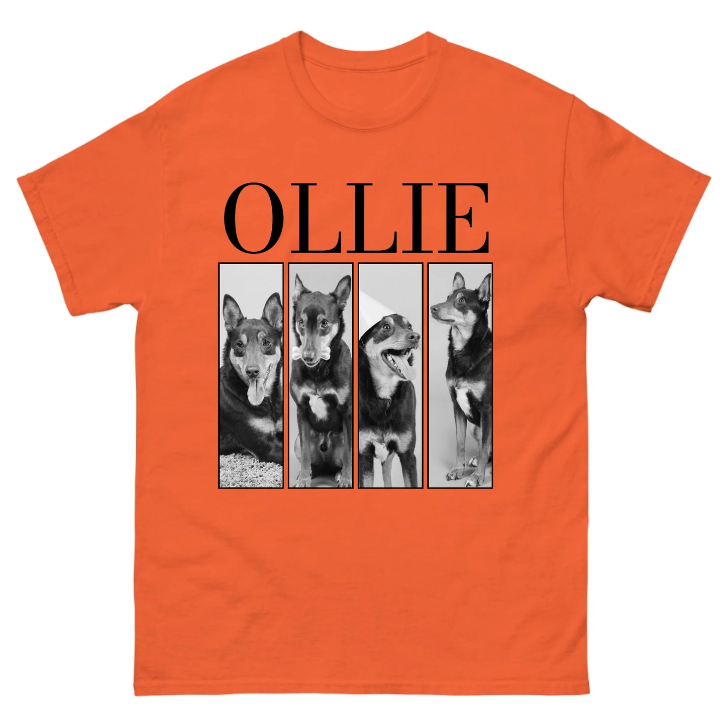 Gepersonaliseerd T-shirt - Zwartwit foto's en naam