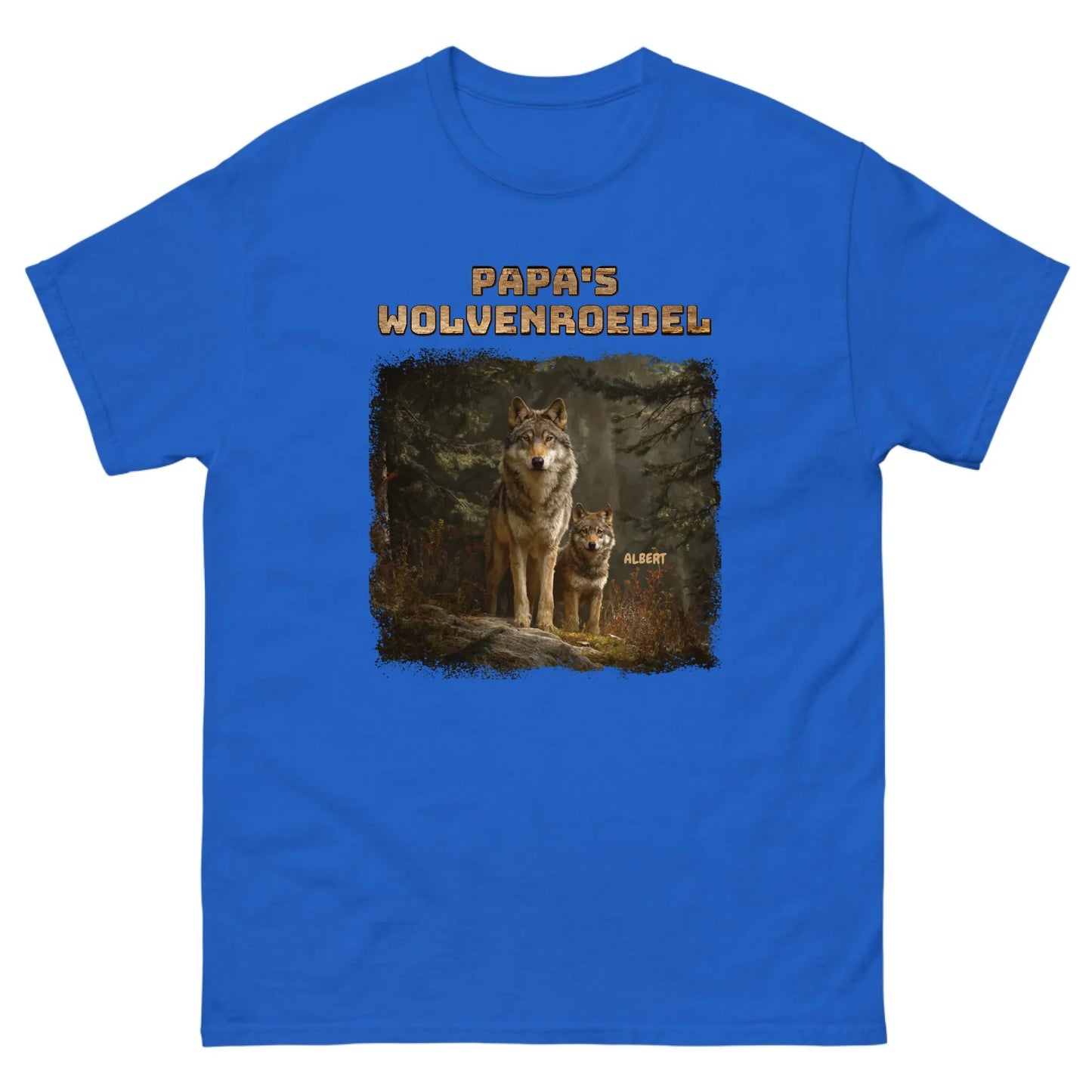 Gepersonaliseerd T-shirt - Papa's wolvenroedel