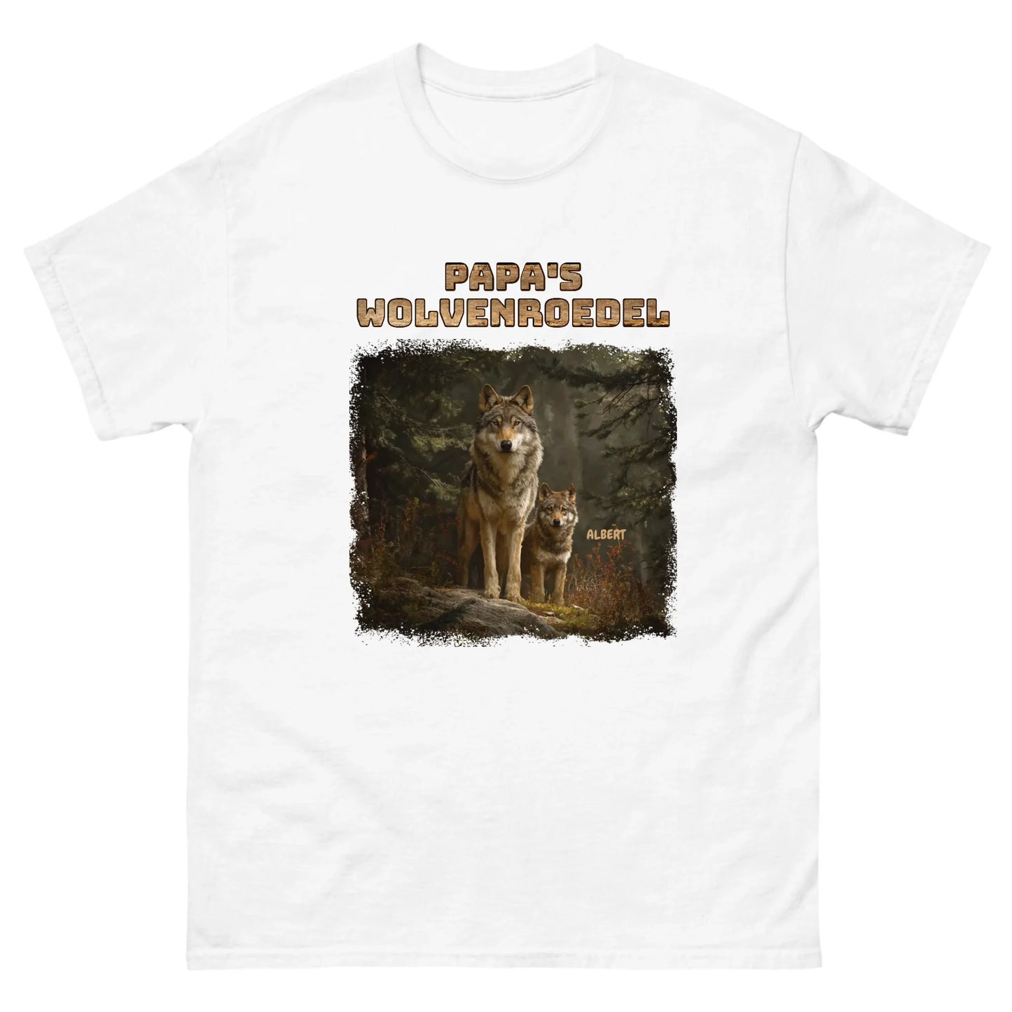 Gepersonaliseerd T-shirt - Papa's wolvenroedel