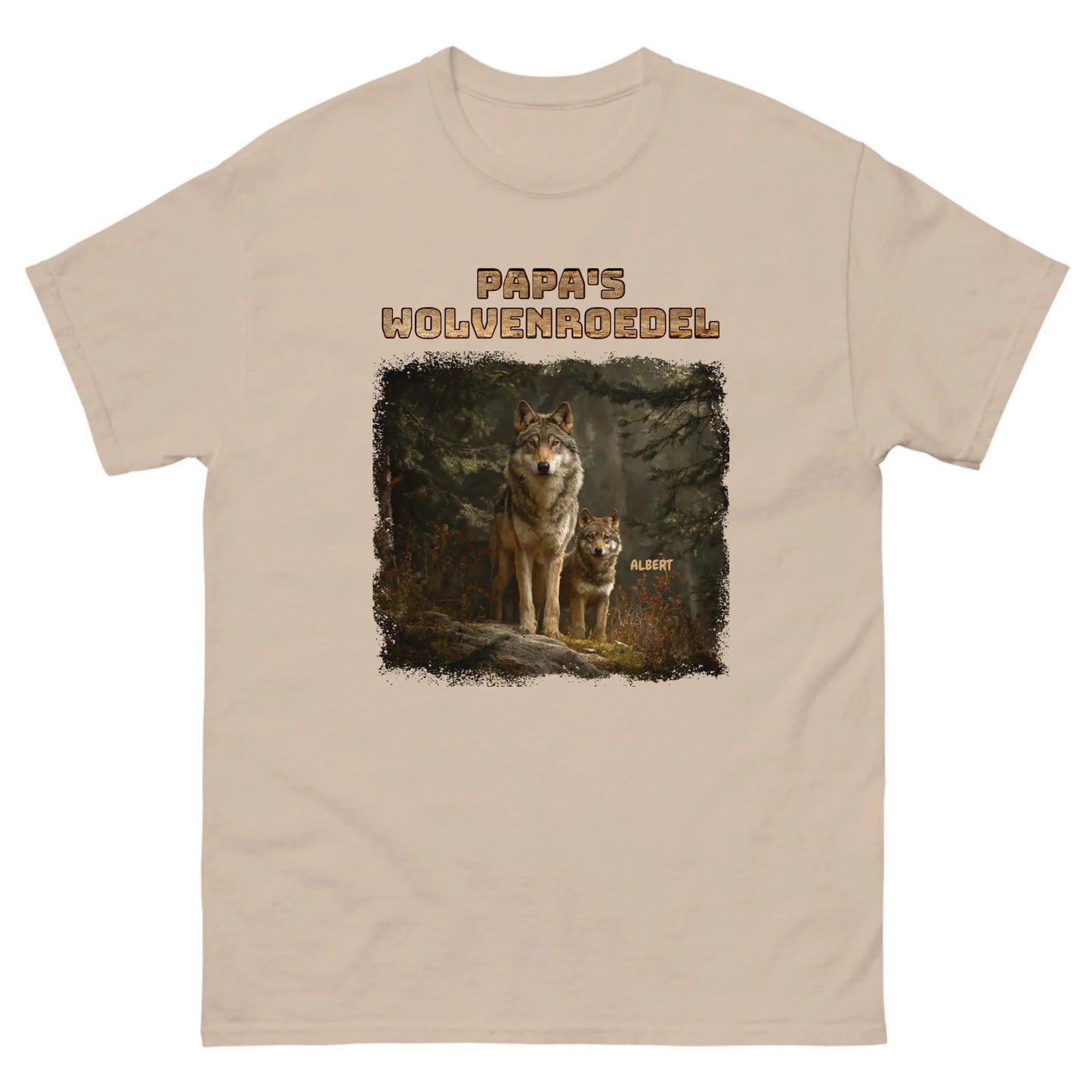 Gepersonaliseerd T-shirt - Papa's wolvenroedel