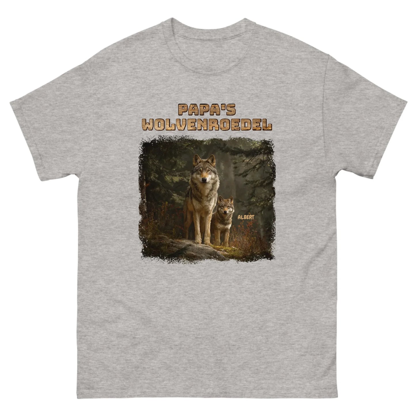 Gepersonaliseerd T-shirt - Papa's wolvenroedel