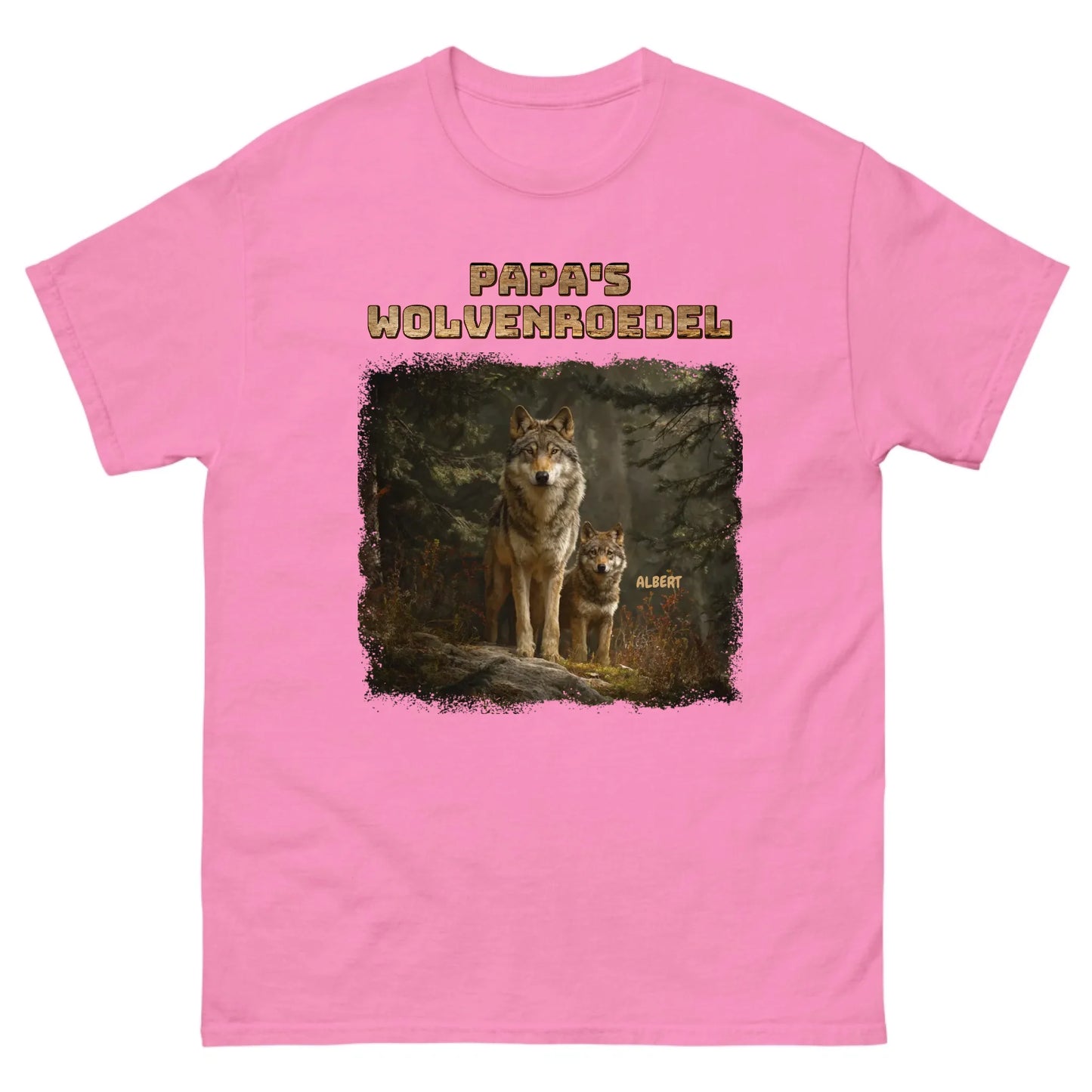 Gepersonaliseerd T-shirt - Papa's wolvenroedel