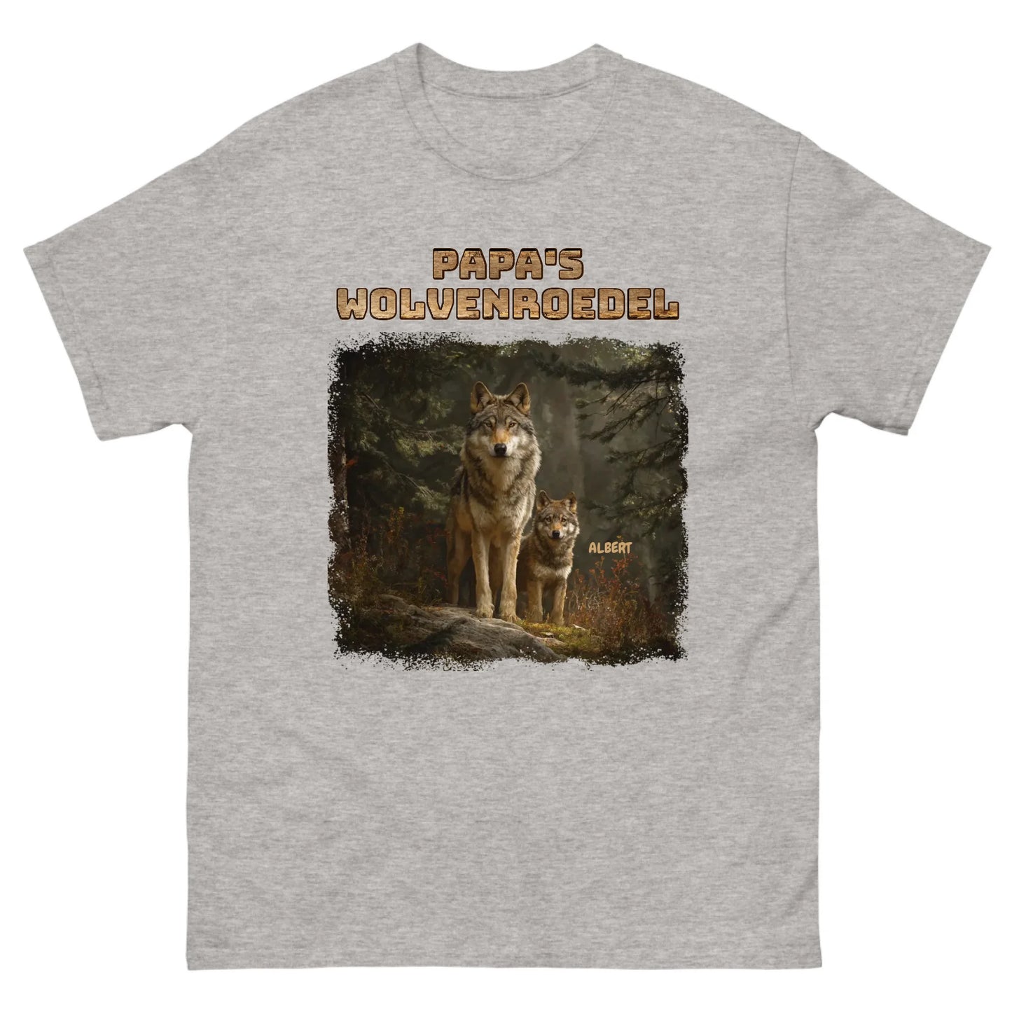Gepersonaliseerd T-shirt - Papa's wolvenroedel
