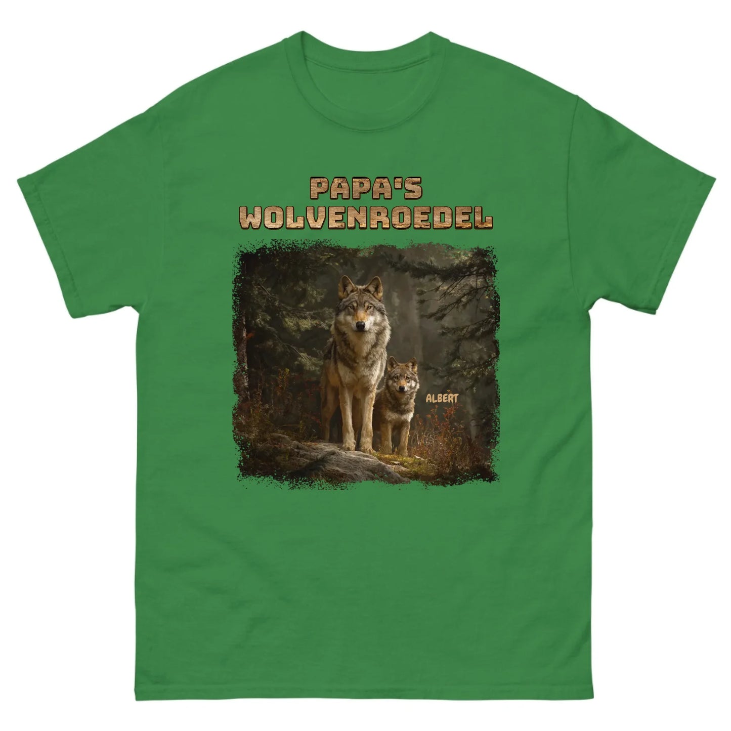 Gepersonaliseerd T-shirt - Papa's wolvenroedel