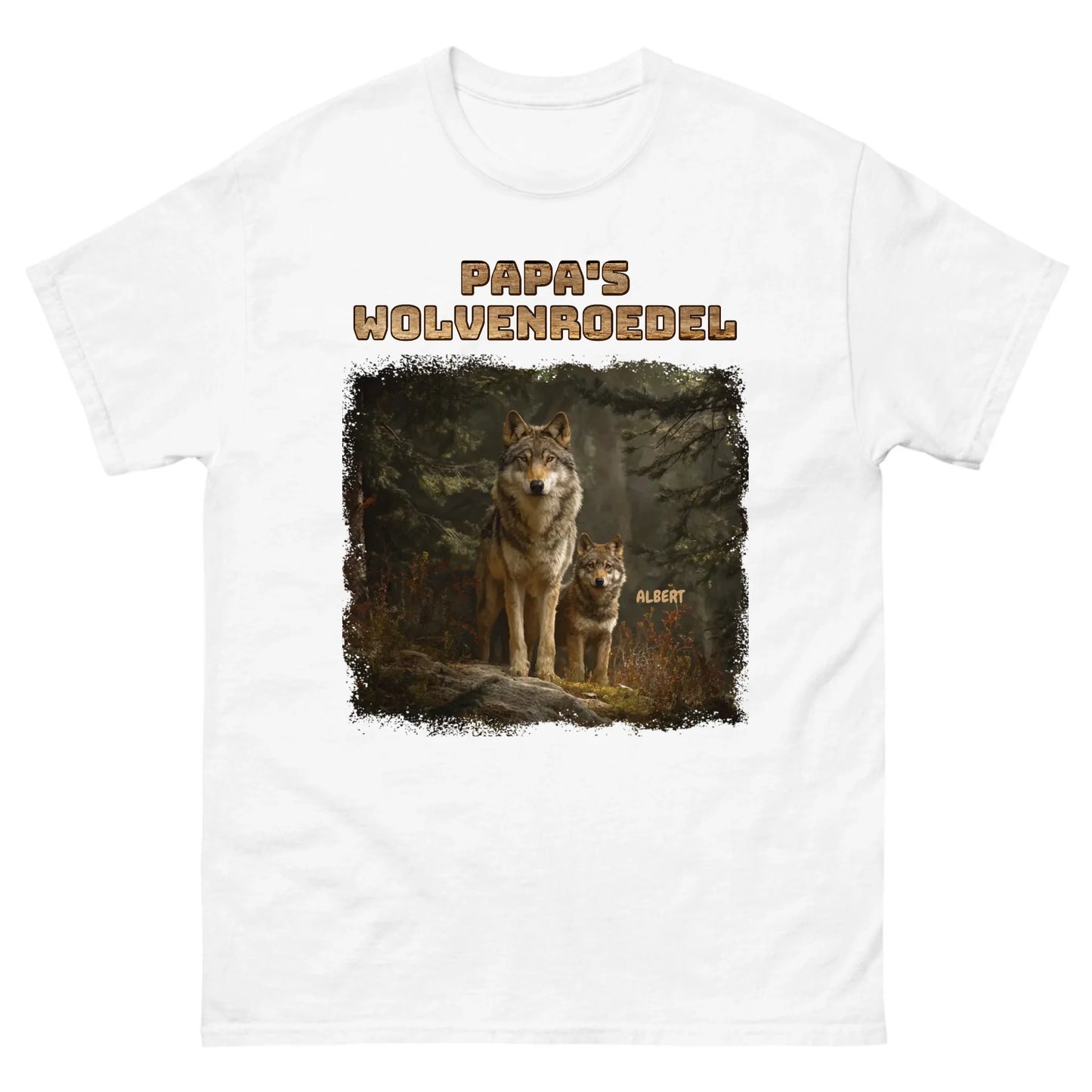 Gepersonaliseerd T-shirt - Papa's wolvenroedel