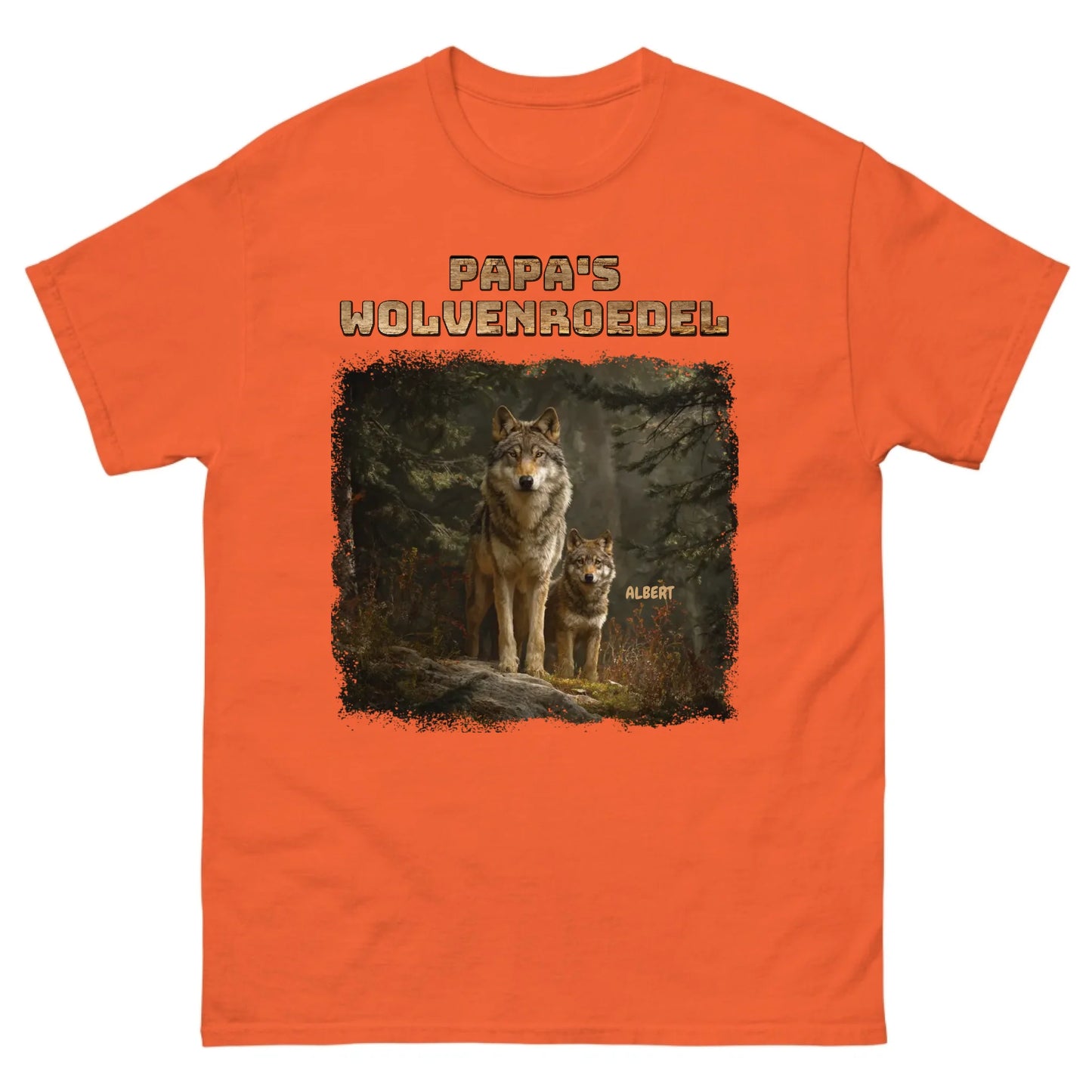 Gepersonaliseerd T-shirt - Papa's wolvenroedel