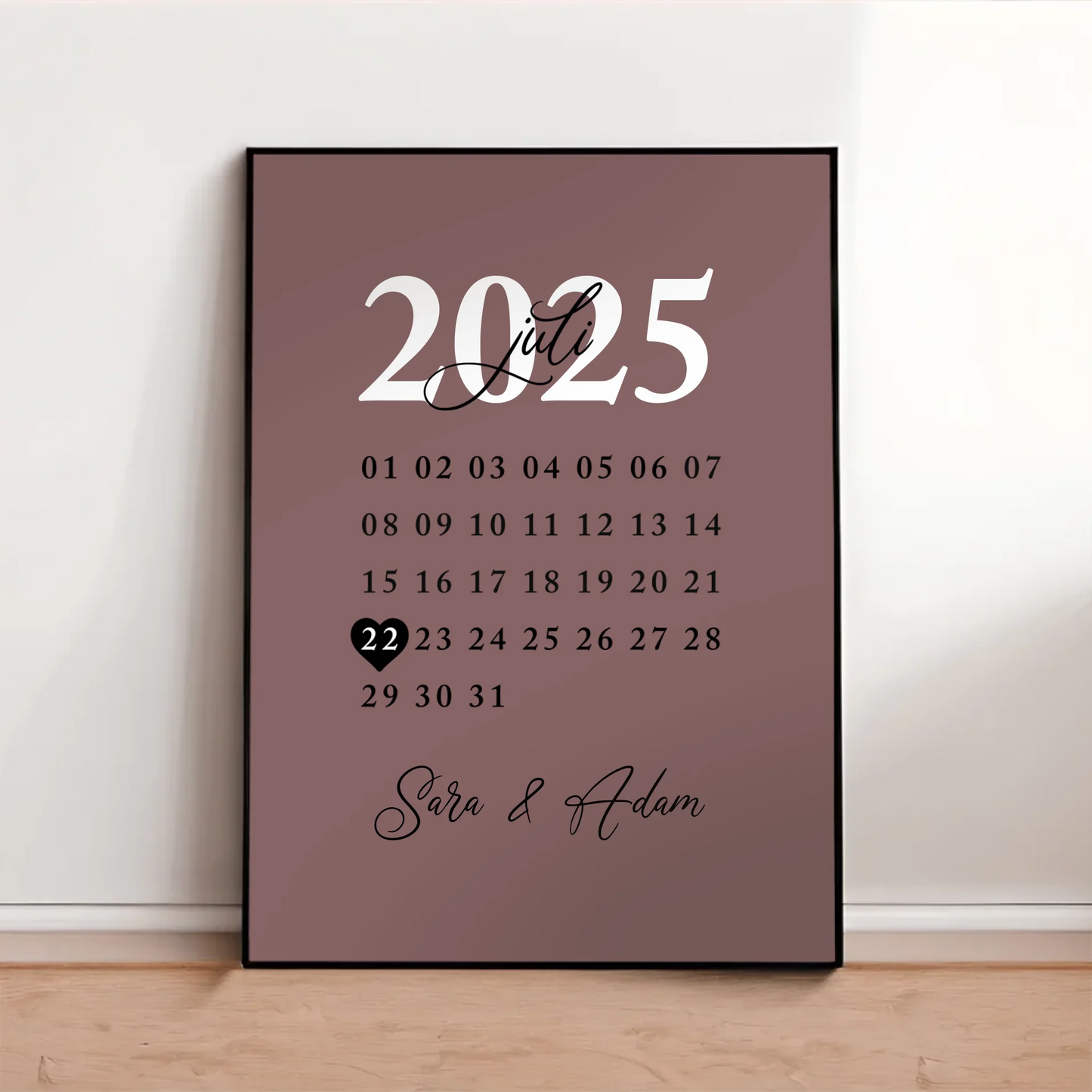 Gepersonaliseerde poster - Datum