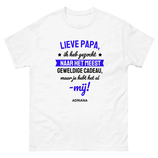 Gepersonaliseerd T-shirt - Lieve papa