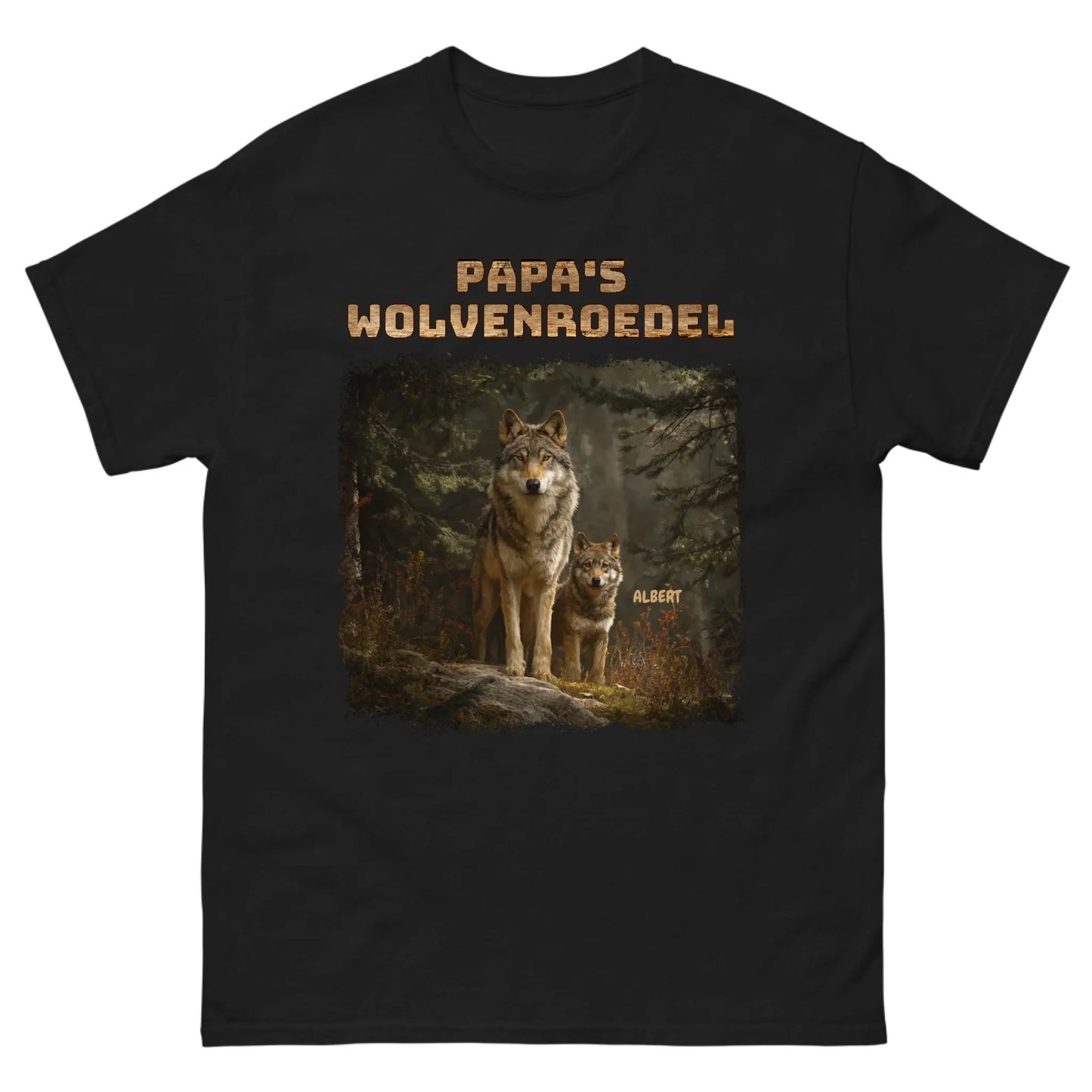 Gepersonaliseerd T-shirt - Papa's wolvenroedel