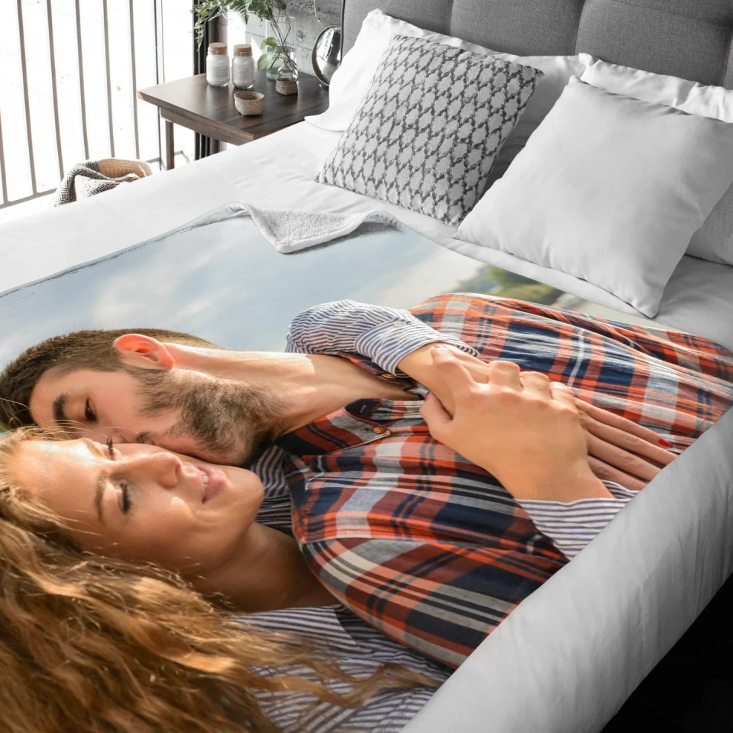 Mockup deken achtergrond