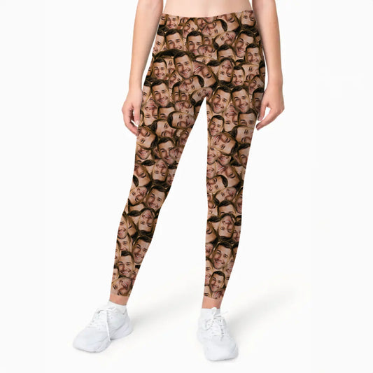 Gepersonaliseerde legging met oneindige hoofden - Voeg zelf een foto toe