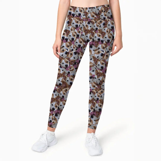 Gepersonaliseerde legging met oneindig keer je huisdier - Voeg zelf een foto toe
