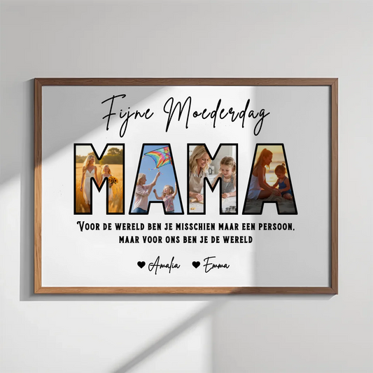 Gepersonaliseerde poster - Fijne Moederdag Mama