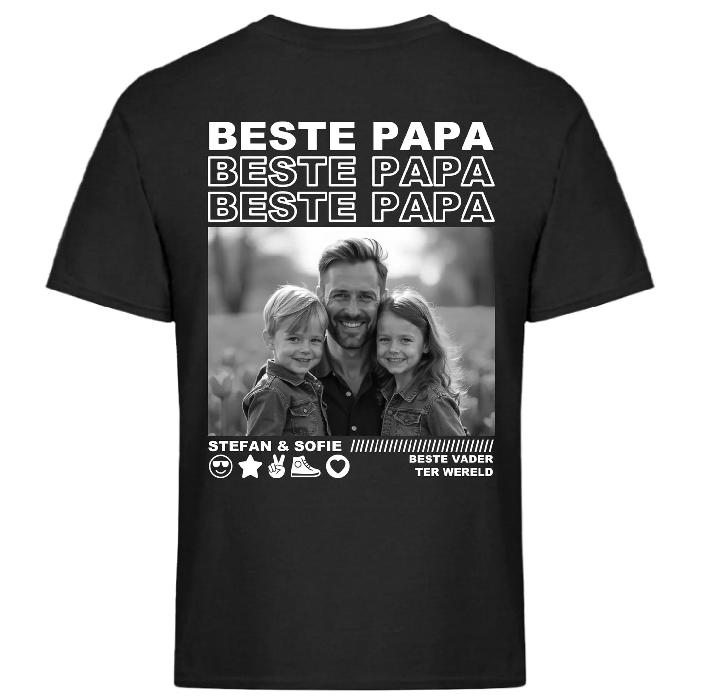 Zwart T-shirt achterkant