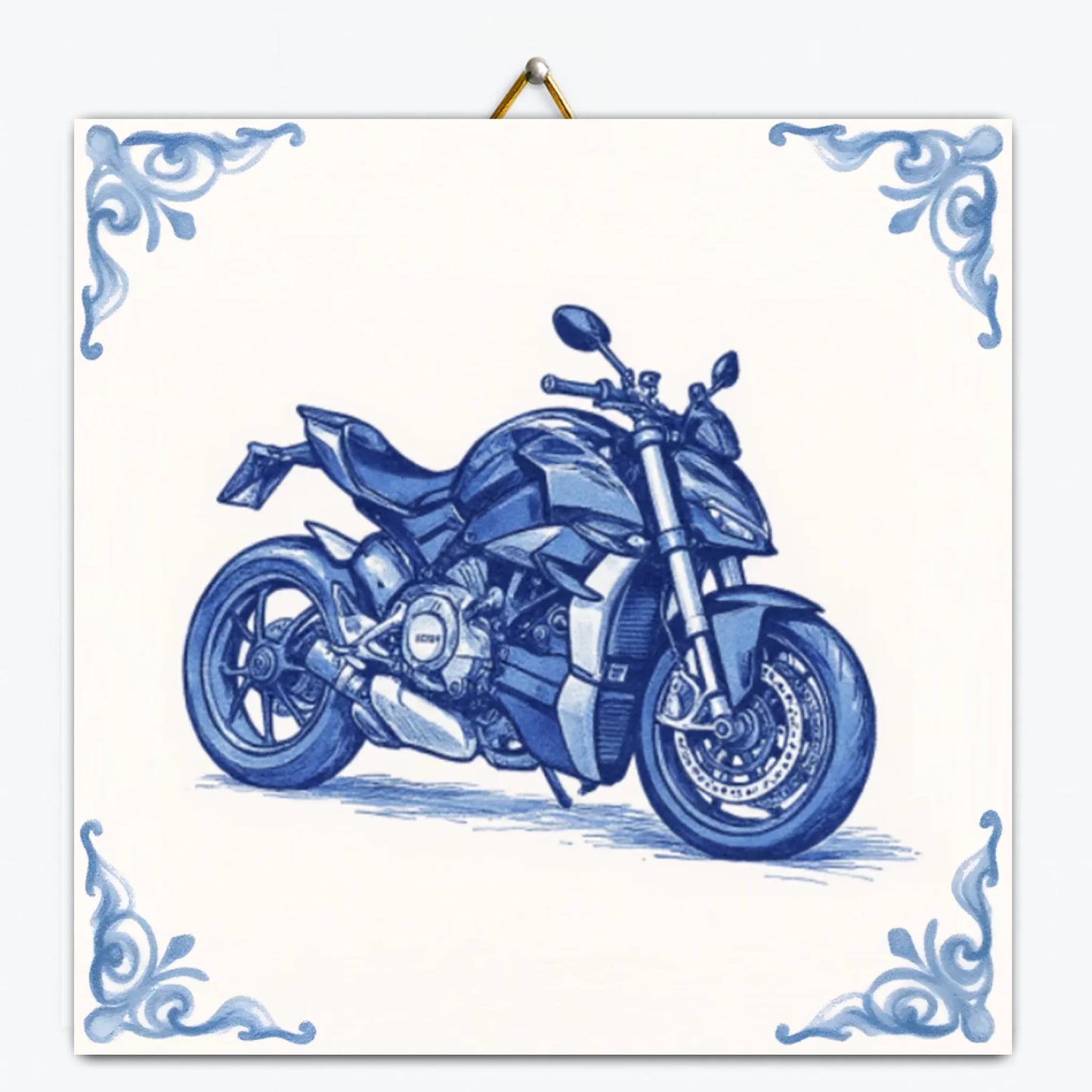 Delfts Blauw tegeltje bedrukken met eigen motor