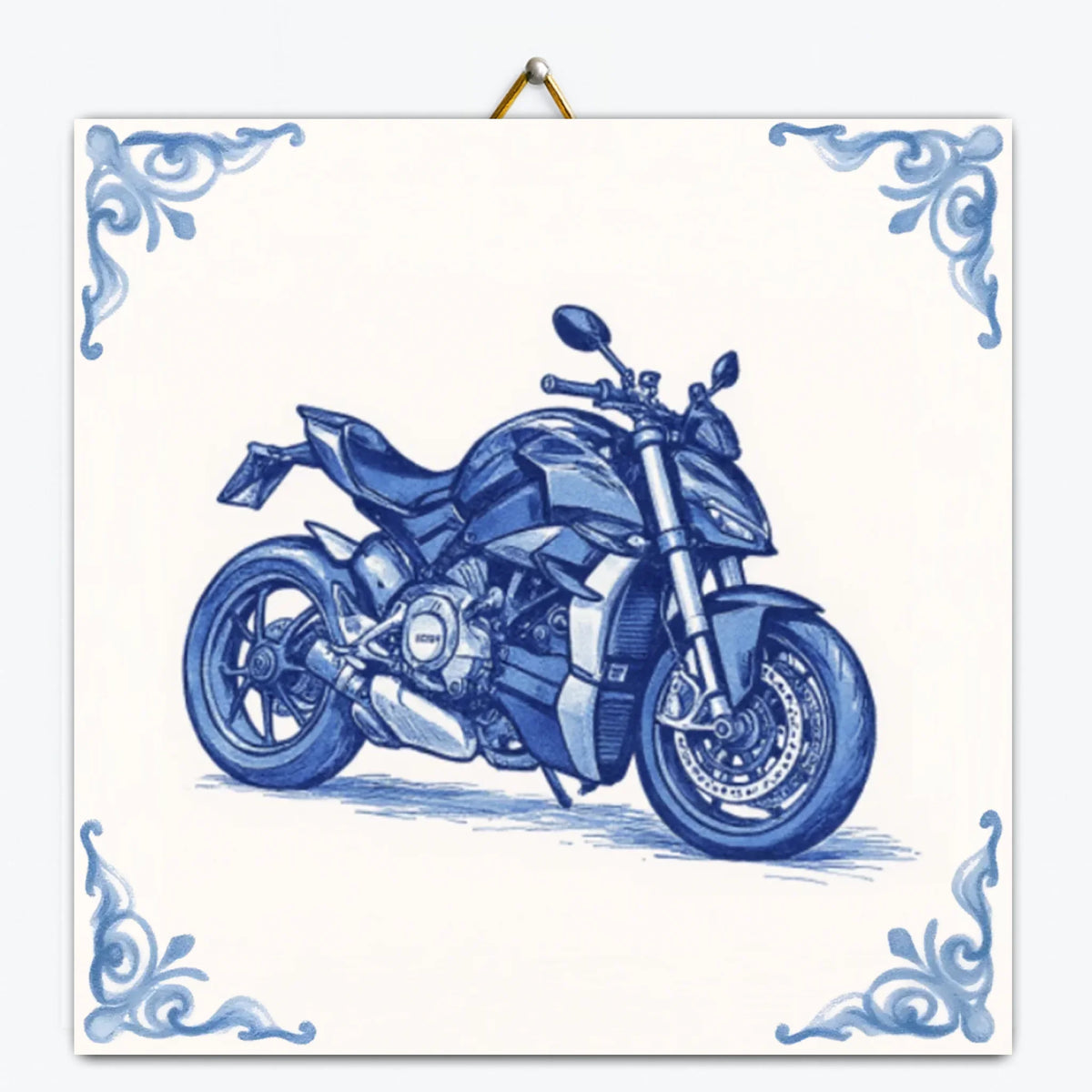 Delfts Blauw tegeltje bedrukken met eigen motor