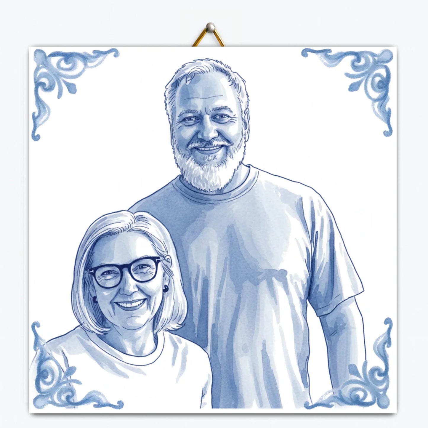 Delfts Blauw tegeltje bedrukken met jouw foto