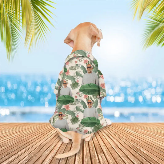 Gepersonaliseerd mini Hawaii shirt voor huisdier met eigen foto - Iedereen Blij